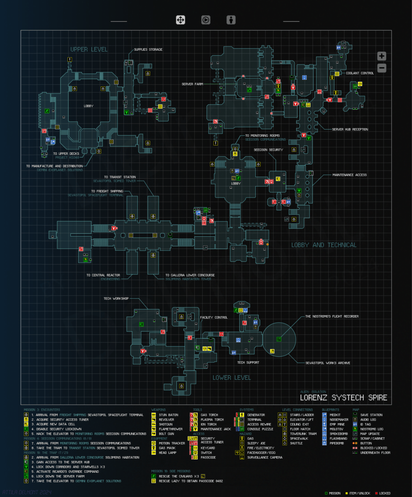 Alien: Isolation Campaign Maps – Survivor Incognito