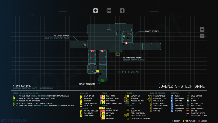 Alien: Isolation Campaign Maps – Survivor Incognito