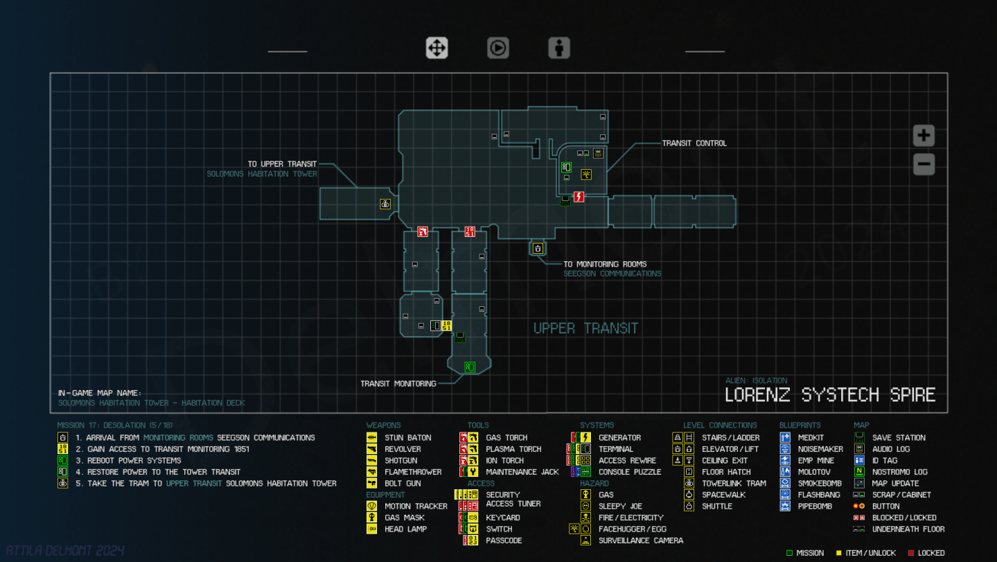 Alien: Isolation Campaign Maps – Survivor Incognito