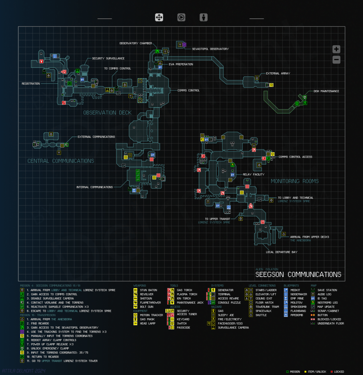 Alien: Isolation Campaign Maps – Survivor Incognito
