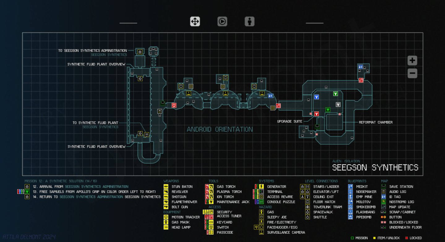 Alien: Isolation Campaign Maps – Survivor Incognito