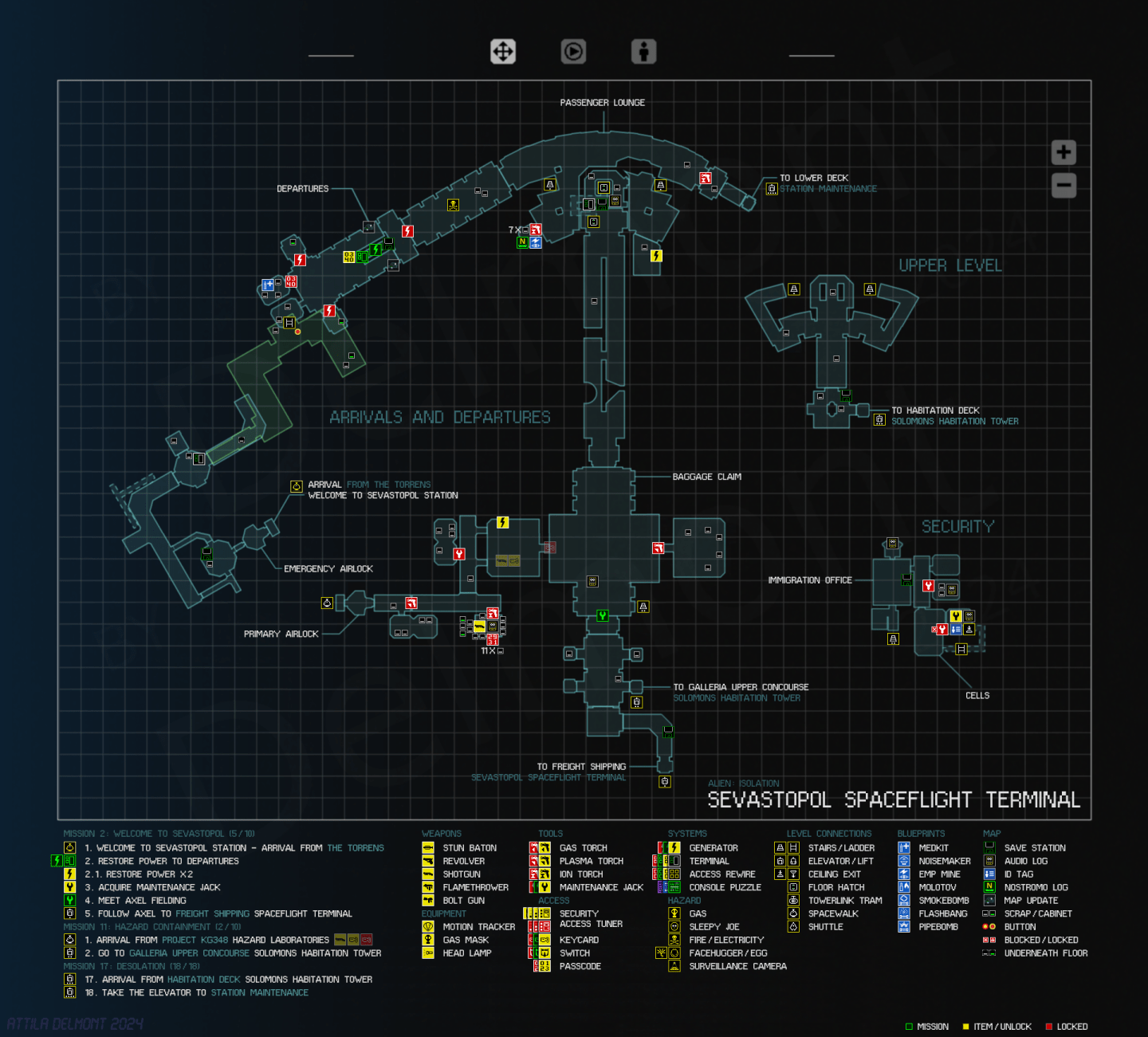 Alien: Isolation Campaign Maps – Survivor Incognito
