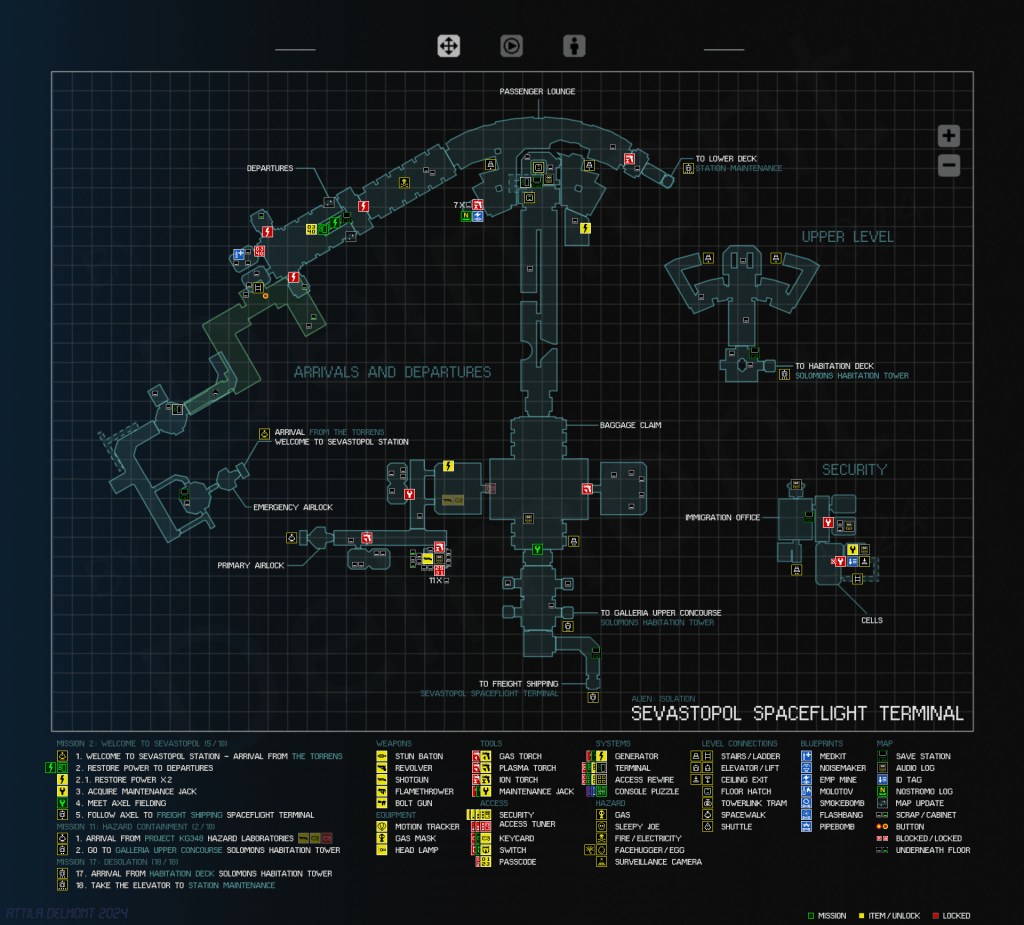 Alien: Isolation Campaign Maps – Survivor Incognito