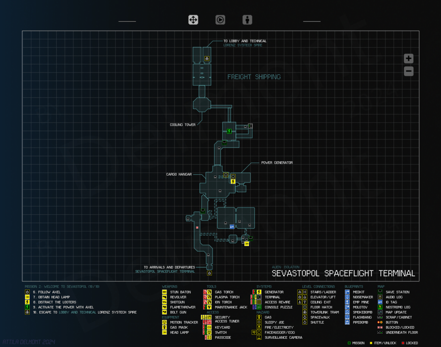 Alien: Isolation Campaign Maps – Survivor Incognito